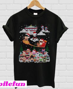 Goku Jiren Zeno and Kame Santa Claus Dragon ball Christmas T-shirt