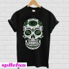 Green Bay Packers sugar skull with cheese eyes T-shirt