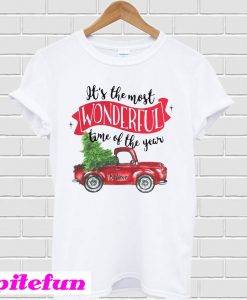 It’s the most wonderful time of the year Christmas tree red car believe T-shirt