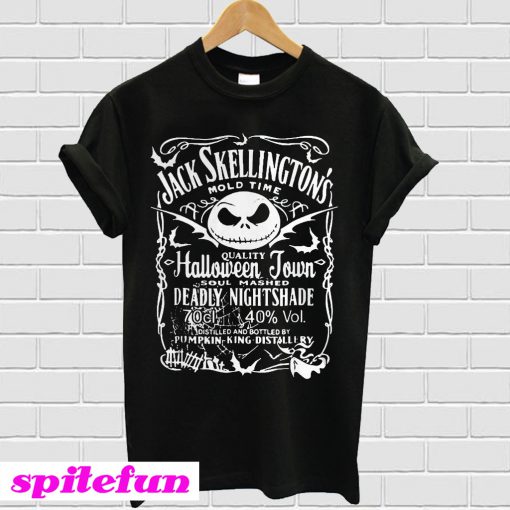 Jack Skellington's mold time quality halloween town soul mashed T-shirt