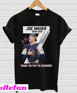 Joe Mauer 2004 2018 Thank You For The Memories T-shirt