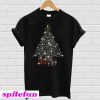 Merry Christmas wine Christmas tree T-shirt