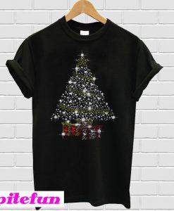 Merry Christmas wine Christmas tree T-shirt