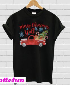 Merry Christmas y’all car red T-shirt