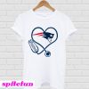 Nurse New England Patriots heart T-shirt