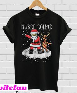 Nurse Squad Santa Reindeer Flossing Dance Christmas T-Shirt