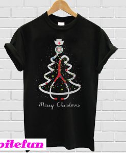 Nurse Stethoscope Christmas tree Merry Christmas T-shirt