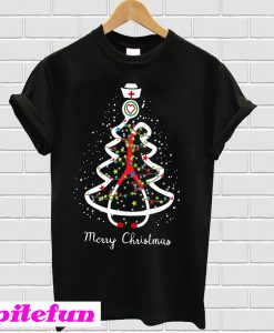 Nurse medical assistant tree Merry Christmas T-shirt