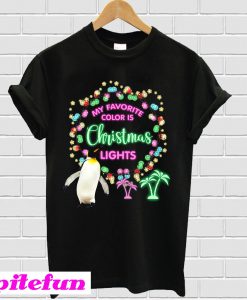 Penguin Christmas Lights T-Shirt