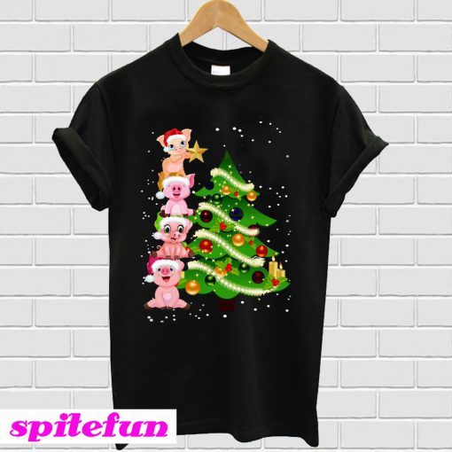 Pigs Christmas Tree T-Shirt