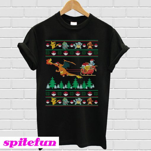 Pokemon Santa Claus ugly Christmas T-shirt