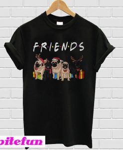 Pugs Friends Christmas T-shirt