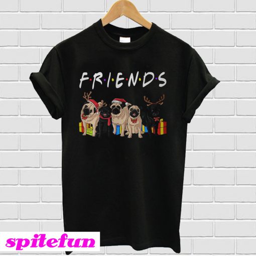 Pugs Friends Christmas T-shirt