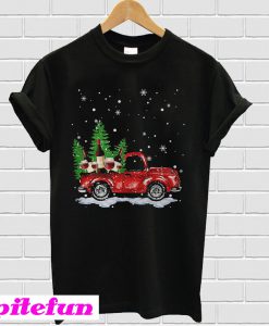 Red truck wine Christmas T-shirt