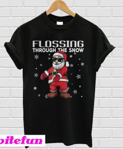 Santa Flossing through the snow T-shirt
