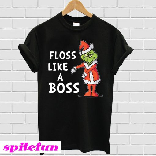 Santa Grinch floss like a boss Christmas T-shirt