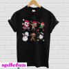 Santa Reindeer Elf Snowman Gingerbread Man Dabbing T-Shirt