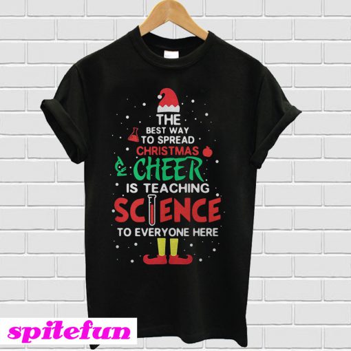 Santa hat the best way to spread Christmas Cheer is teaching Science T-shirt