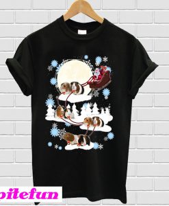Santa riding Guinea Pig Christmas T-shirt