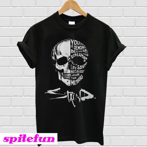 Skull you call it demonic because you hear the screaming T-shirt