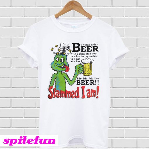 Slammed I am I would drink Beer with a goat on a boat T-shirt