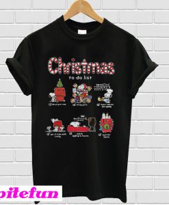 Snoopy Christmas to do shirt decorate tree wrap gifts T-shirt