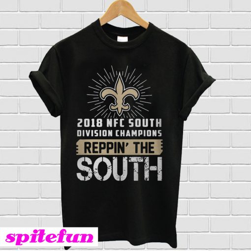 2018 NFC south division champions reppin’ the south New Orleans Saints T-shirt