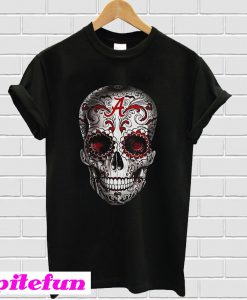 Alabama Crimson Skull flower T-shirt