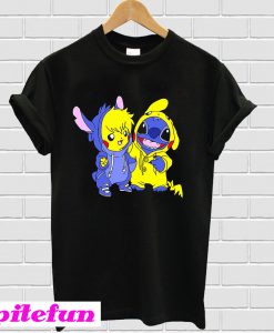 Baby Pikachu and baby Stitch T-shirt