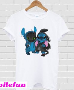 Baby Toothless and baby Stitch T-shirt