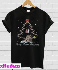 Boot merry marine Christmas T-shirt