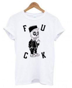 Cartoon Bart Simpson Fuck T-shirt