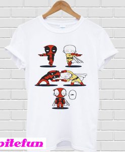 Deadpool and Saitama fusion dance One Punch Man T-shirt