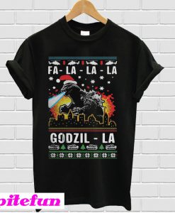 Fa-la-la-la Godzilla ugly Christmas T-shirt