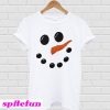 Face Snow man Christmas T-shirt