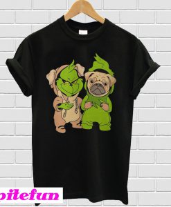 Grinch and pug dog T-shirt