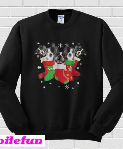 Boston Terrier Christmas socks Sweatshirt
