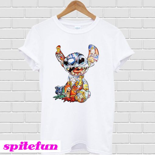 Lilo and Stitch Disney Characters Cross Stitch Pattern T-shirt