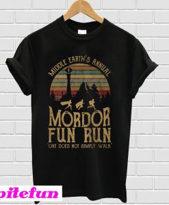 Middle Earth's Annual Mordor Fun Run One Does Not SimPly Walk T-Shirt