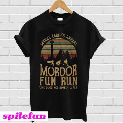 Middle Earth's Annual Mordor Fun Run One Does Not SimPly Walk T-Shirt