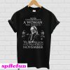 Never underestimate to Willie Nelson and was born in November t-shirt