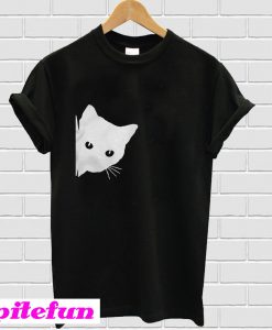 Peeking cat T-shirt