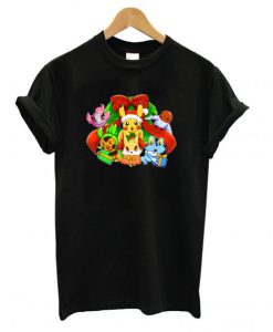 Pokemon Lets Go Christmas T-shirt