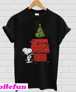 Snoopy House Lights Tree Christmas ugly T-shirt