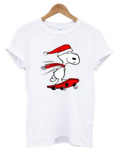 Snoopy Skateboard Christmas T-shirt