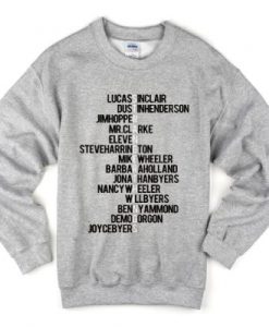 Stranger Things Cast Names Sweatshirt