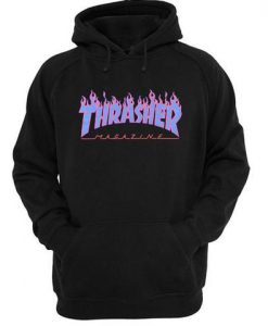 Thrasher purple flame Hoodie