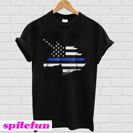 Unicorn Thin Blue Line Flag T-Shirt