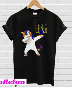 Unicorn Dabbing Hanukkah T-shirt