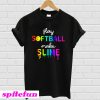 Watercolor play softball make slime T-shirt